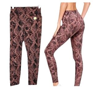 Victoria's Secret PINK Ultimate Legging Cocoa Powder Snake Print Size Large NEW